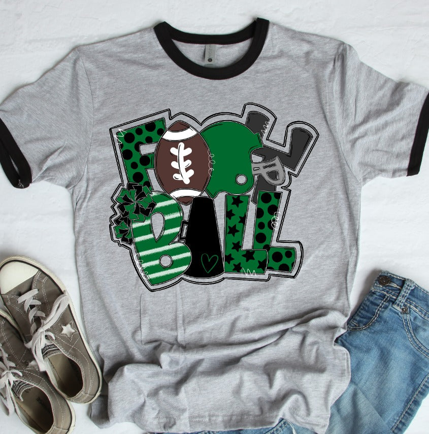 Football Word Art Kelly Green-Lovie T Designs