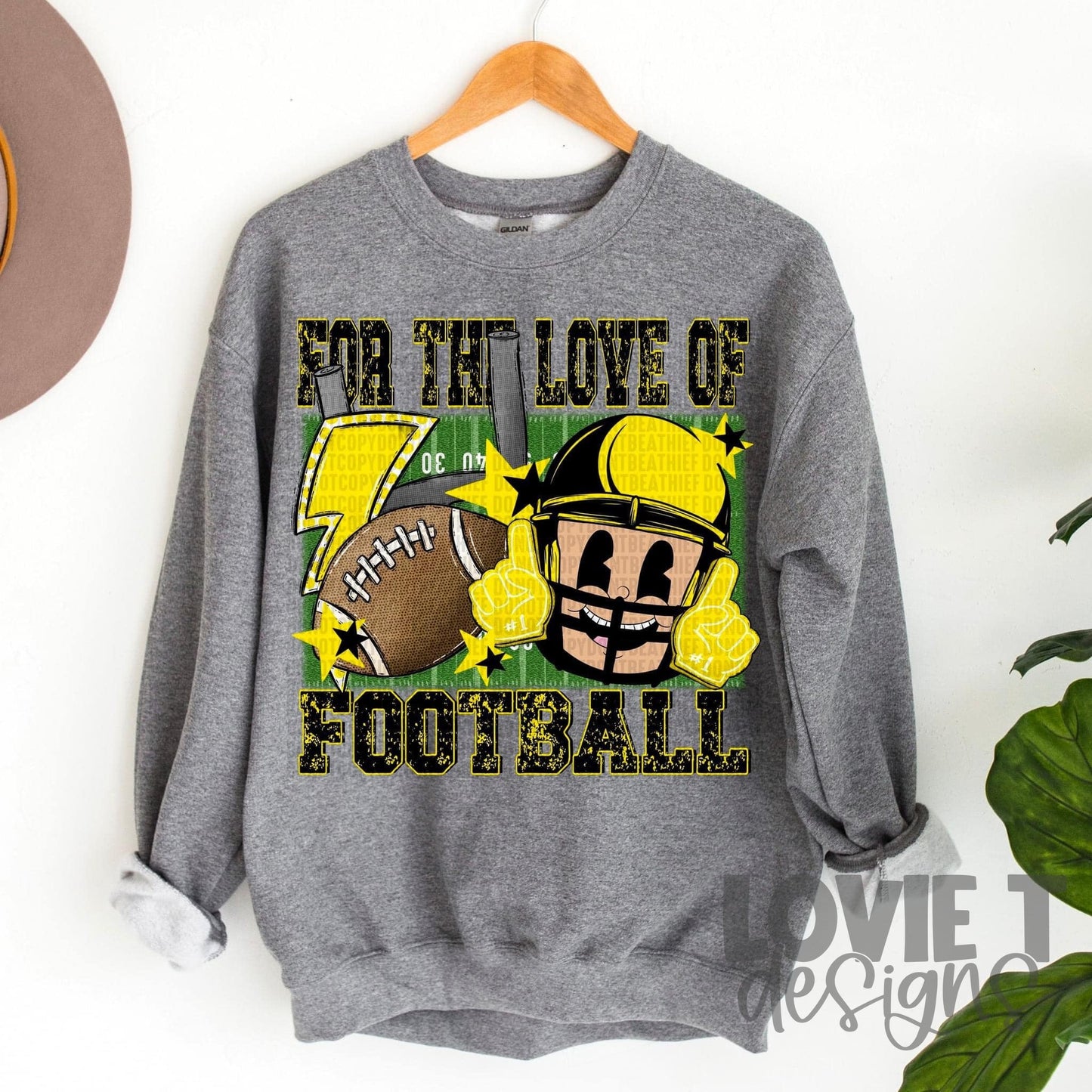 For The Love Of Football-Lovie T Designs