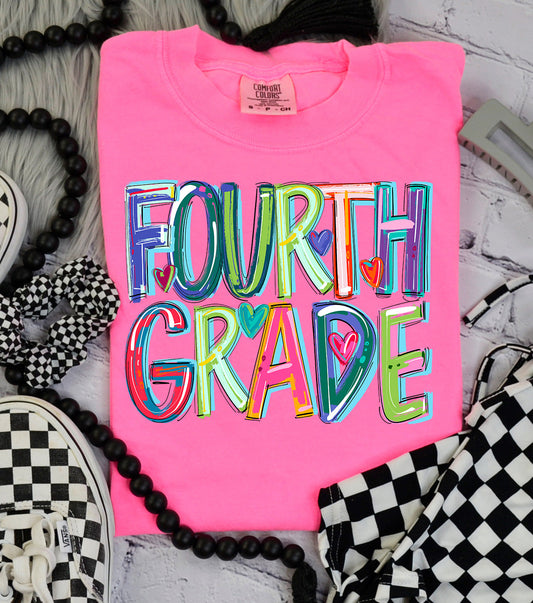 Fourth Grade Cheery Bright-Lovie T Designs