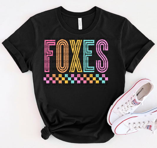 Foxes Colorful Line Mascot-Lovie T Designs