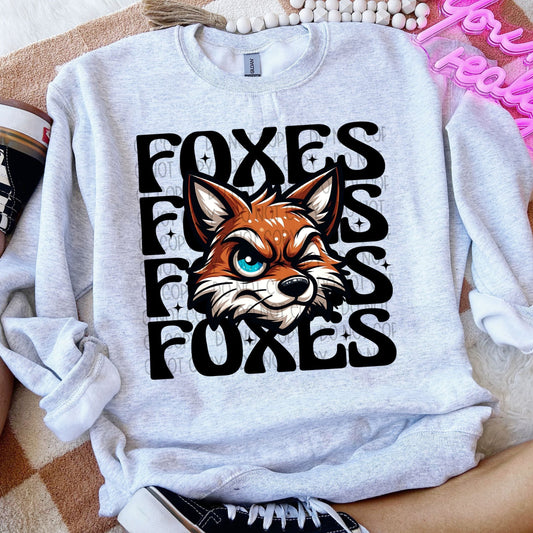 Foxes Winking Mascot-Lovie T Designs