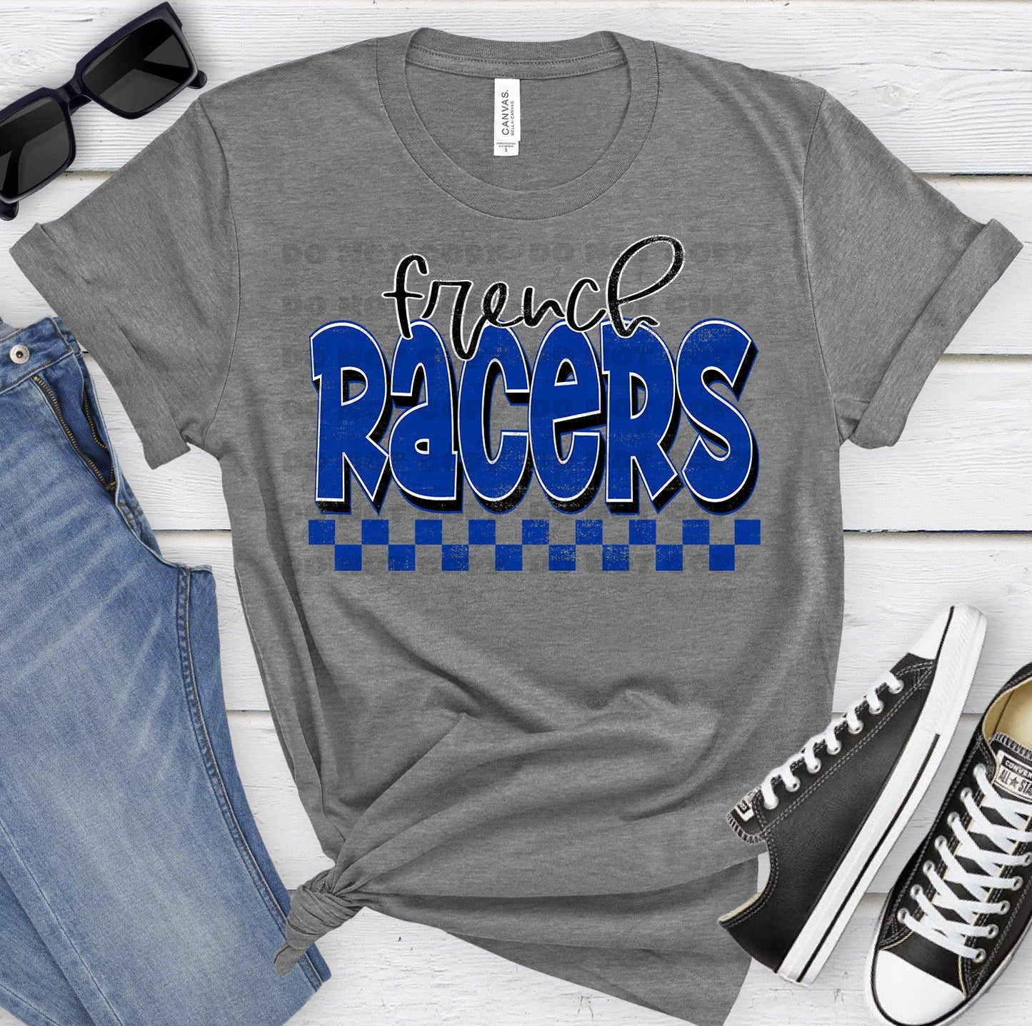 French Racers Royal Black-Lovie T Designs