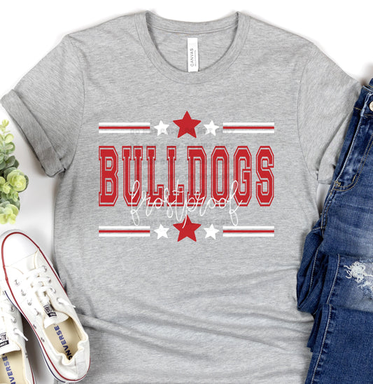 Frostproof Bulldogs Red White All Stars-Lovie T Designs