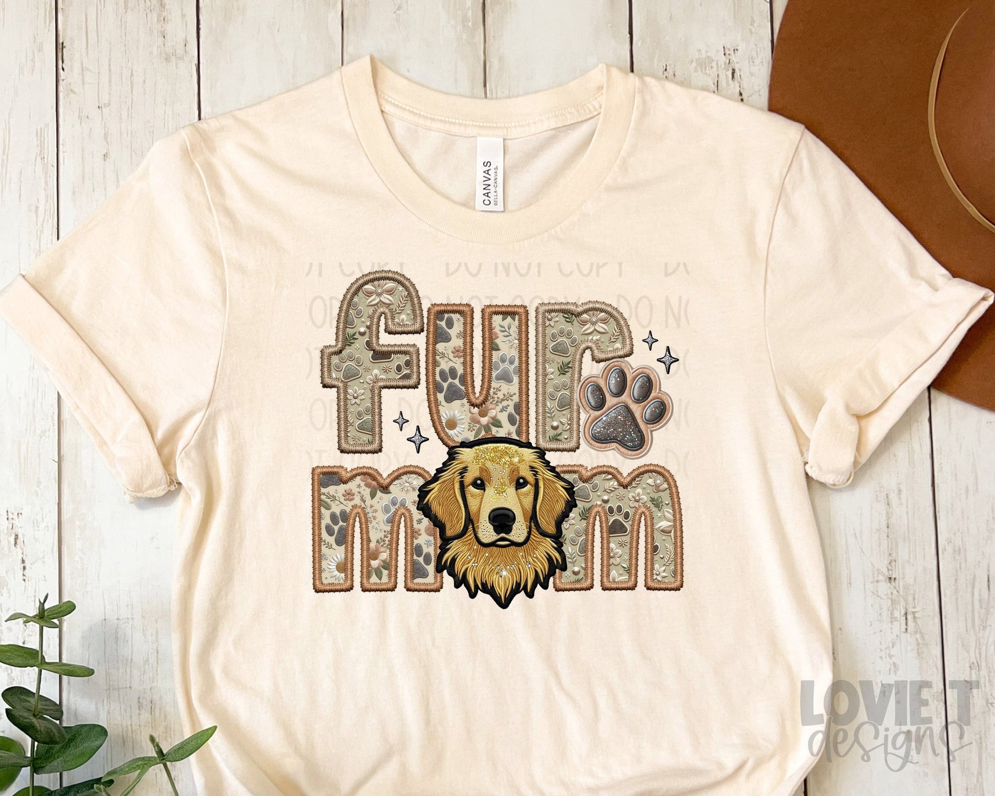 Fur Mom Golden Retriever-Lovie T Designs