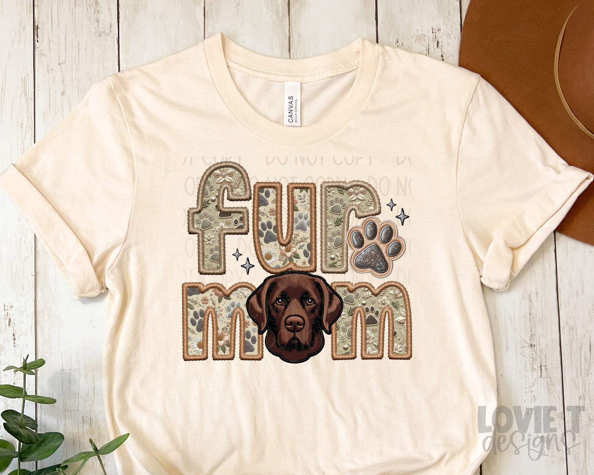 Fur Mom Labrador - Chocolate-Lovie T Designs