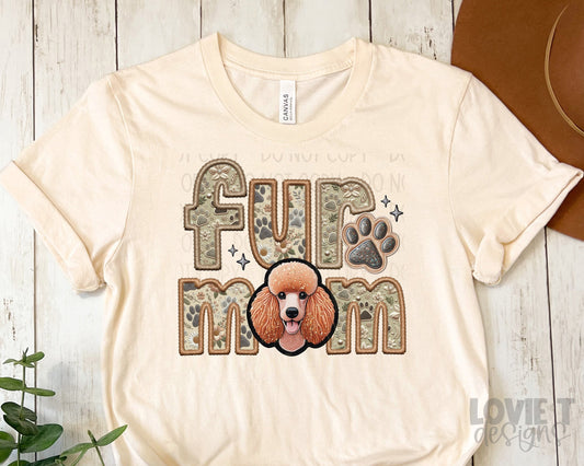 Fur Mom Standard Poodle - apricot