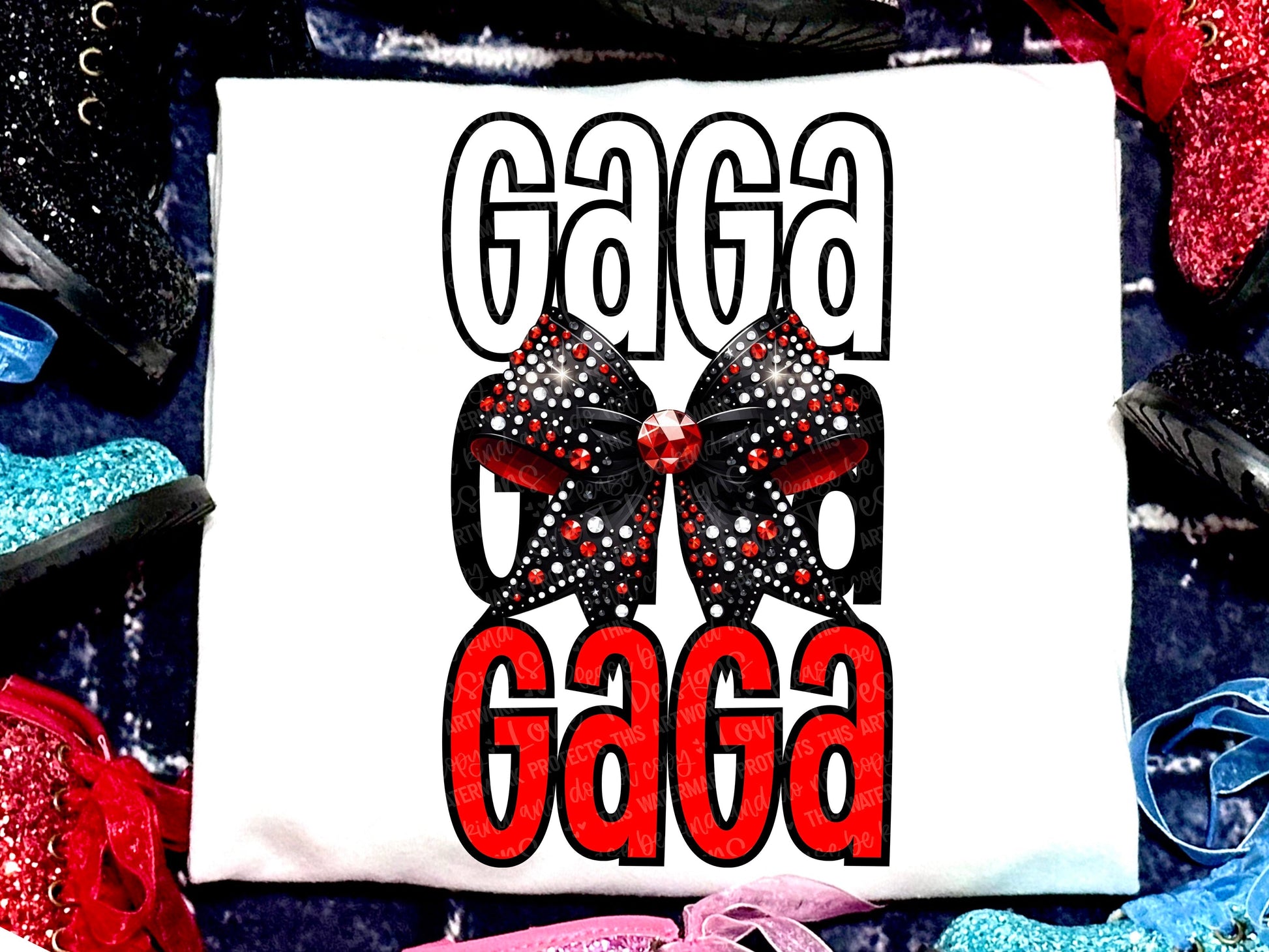 Gaga Faux Rhinestones Red-Lovie T Designs