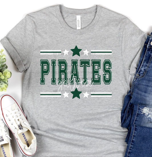 Galvez Pirates Dk Green White All Stars-Lovie T Designs