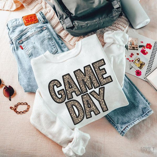 Game Day Black Stitch-Lovie T Designs