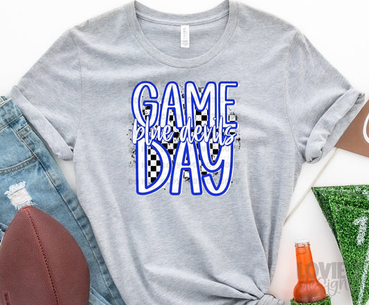 Game Day Blue Devils Royal and White 3 Background Options-Lovie T Designs