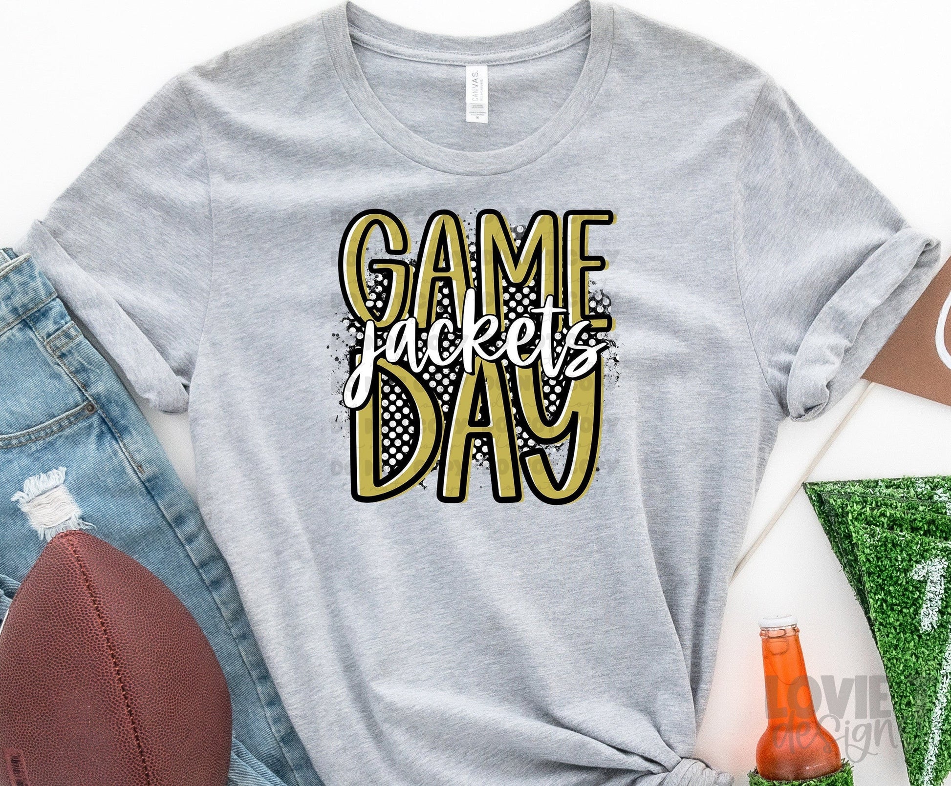 Game Day Jackets Vegas Gold 3 Background Options-Lovie T Designs