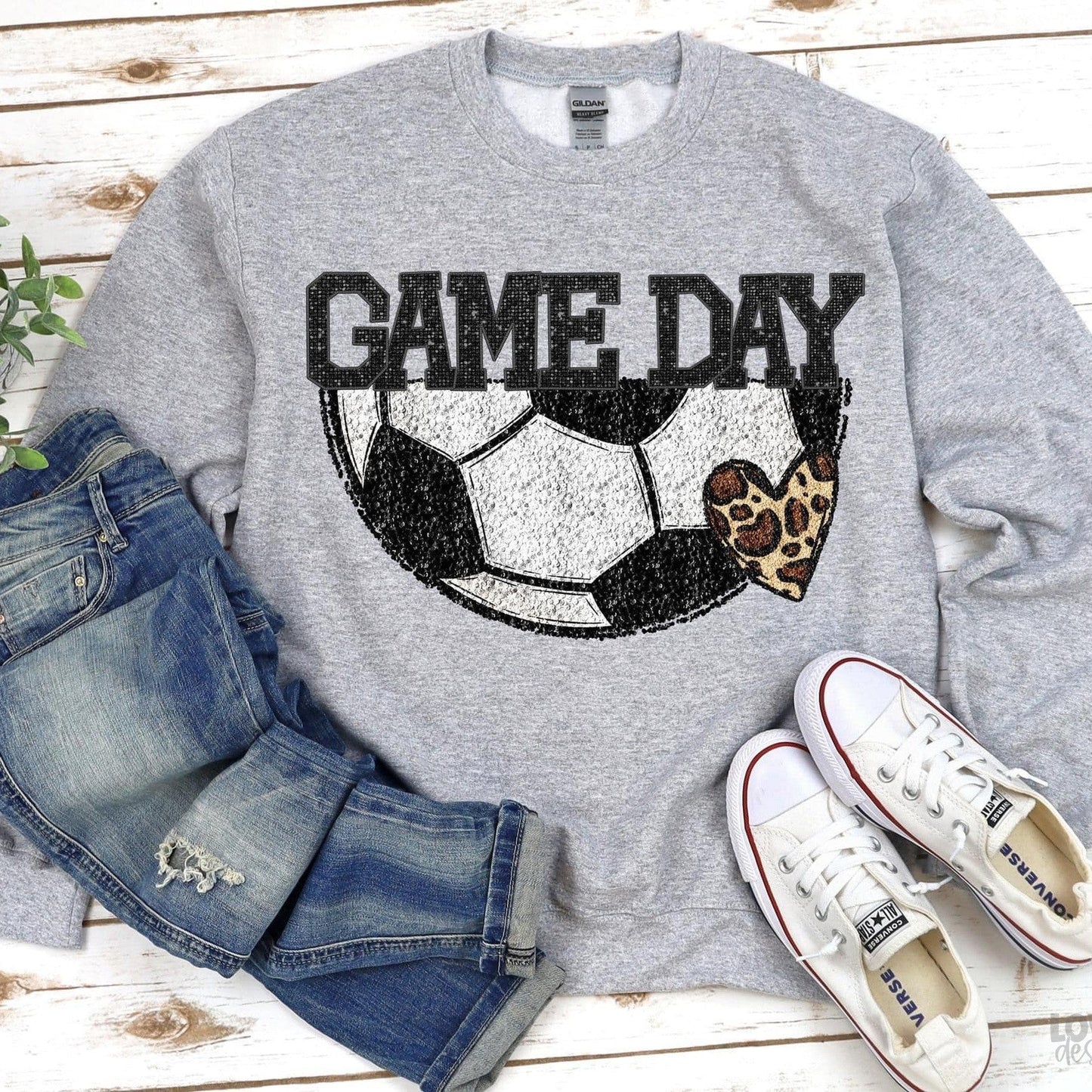Game Day Soccer Faux Sequin