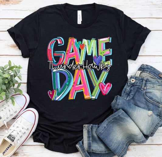 Game Day Thunder Hawks Cheery Bright-Lovie T Designs