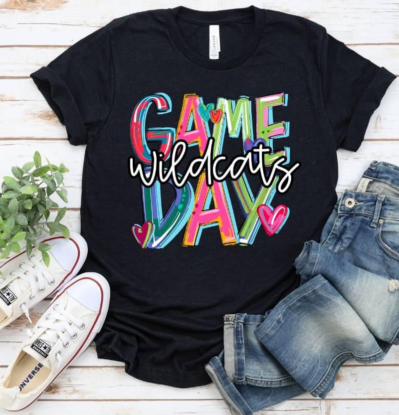 Game Day Wildcats Cheery Bright-Lovie T Designs