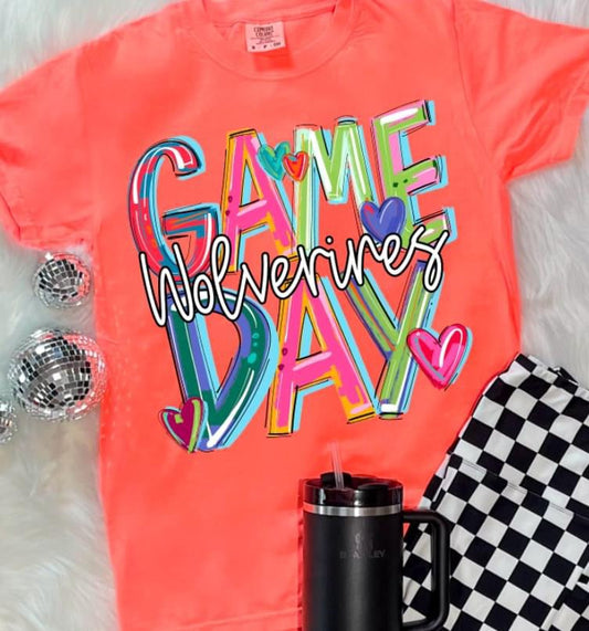 Game Day Wolverines Cheery Bright-Lovie T Designs