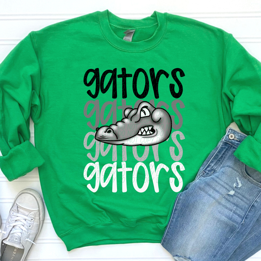 Gators Monochromatic Mascots-Lovie T Designs