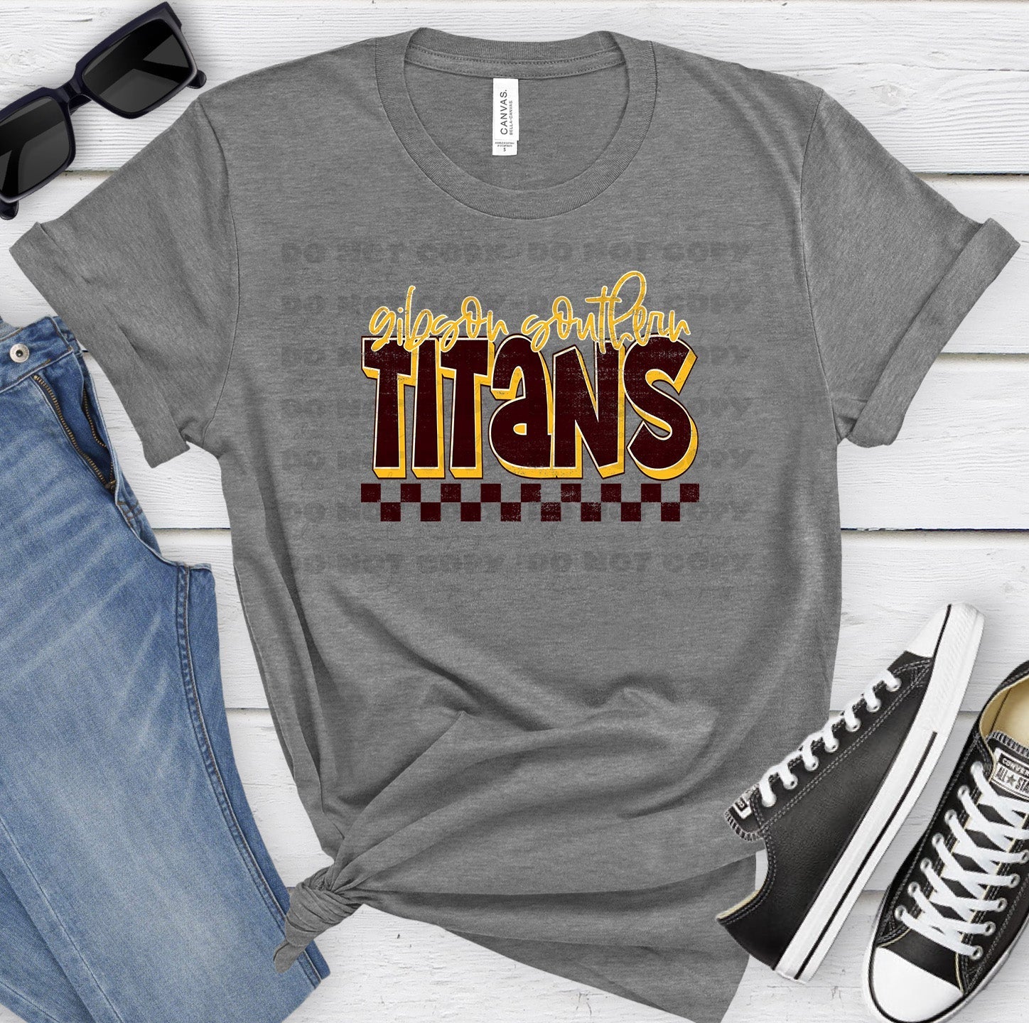 Gibson Southern Titans Maroon Ath Gold Grunge-Lovie T Designs