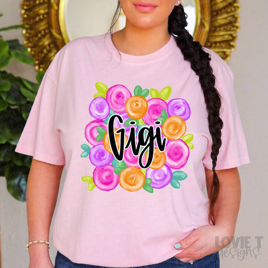 Gigi Floral Mother's Day Art-Lovie T Designs