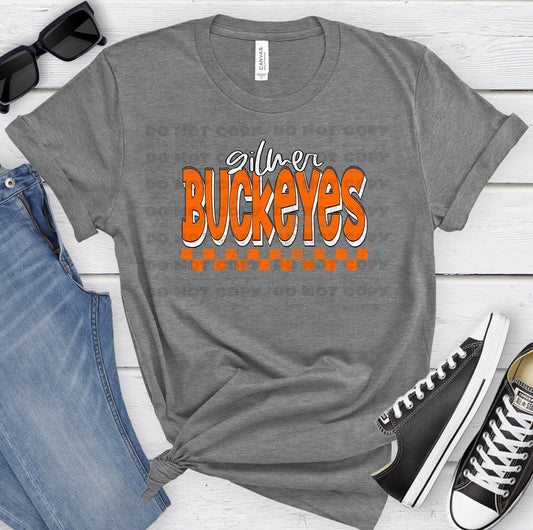 Gilmer Buckeyes Orange White Grunge-Lovie T Designs