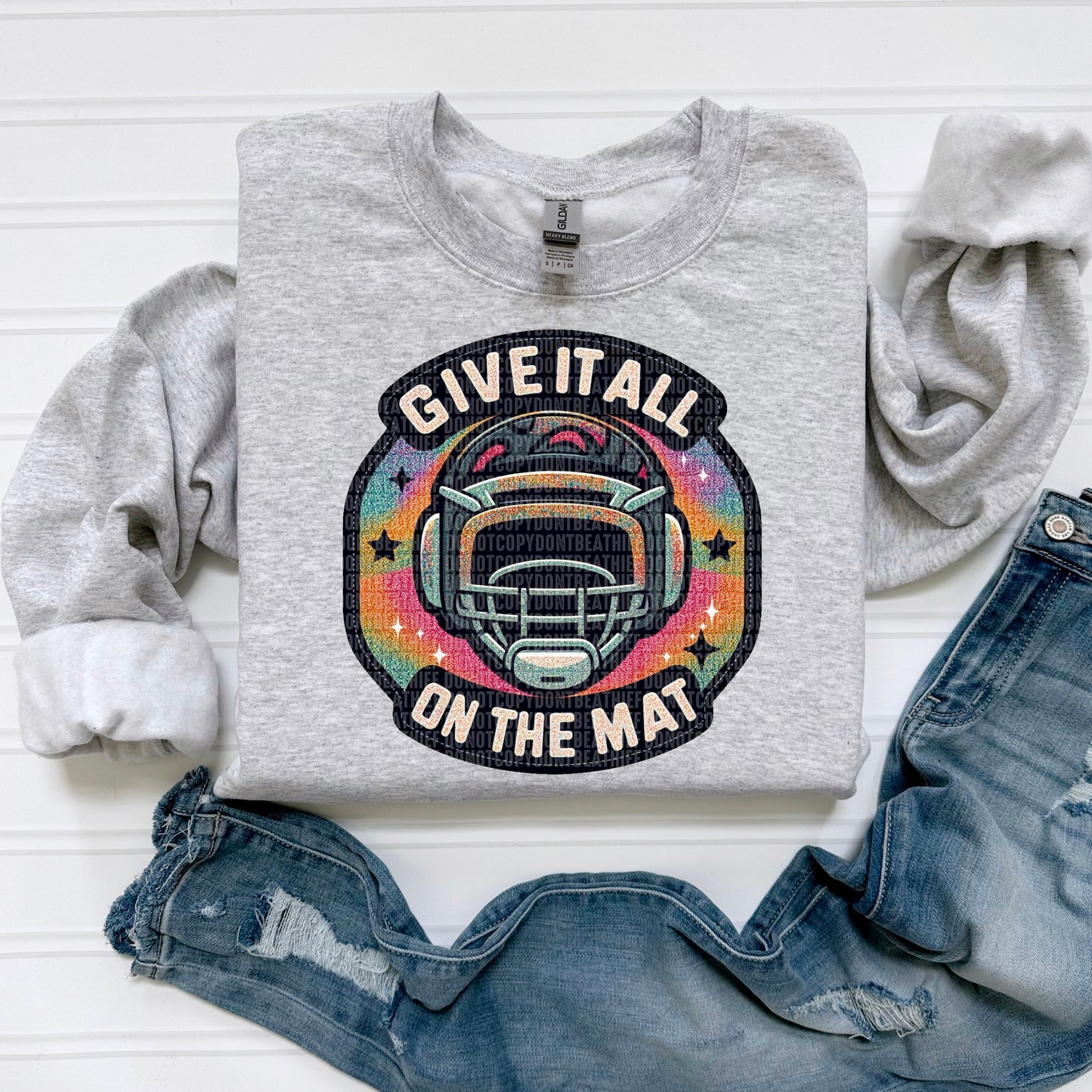 Give It All On The Mat-Lovie T Designs