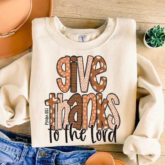 Give Thanks To The Lord-Lovie T Designs