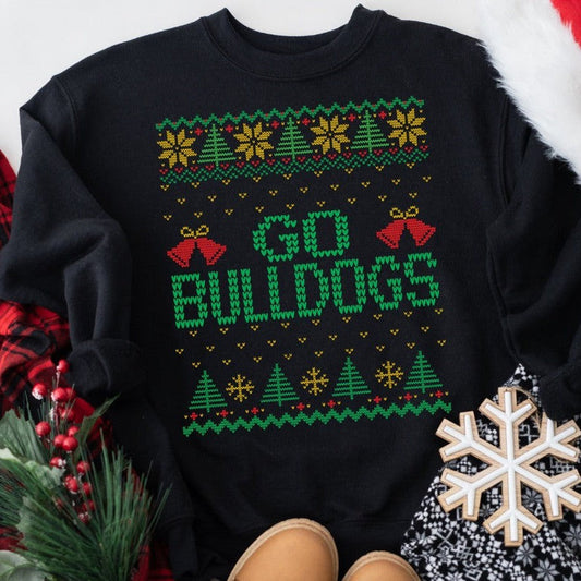 Go Bulldogs Ugly Christmas Sweater