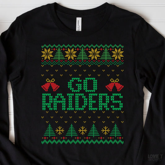 Go Raiders Ugly Christmas Sweater
