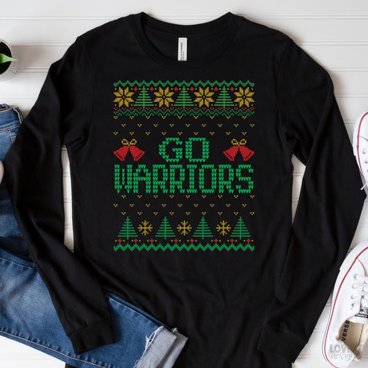 Go Warriors Ugly Christmas Sweater