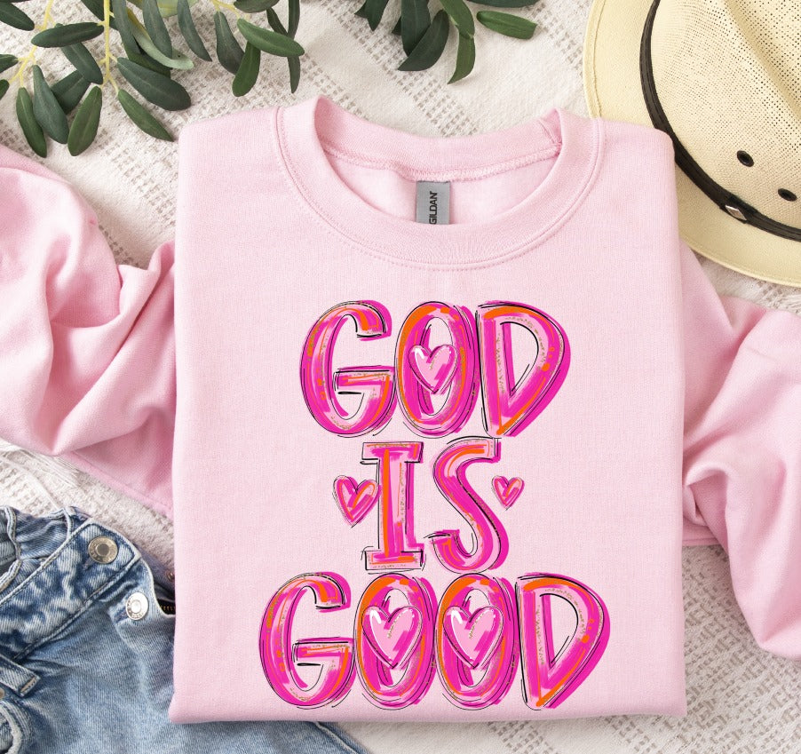 God Is Good - Pretty In Pink-[DTF Transfer]-Lovie T Designs