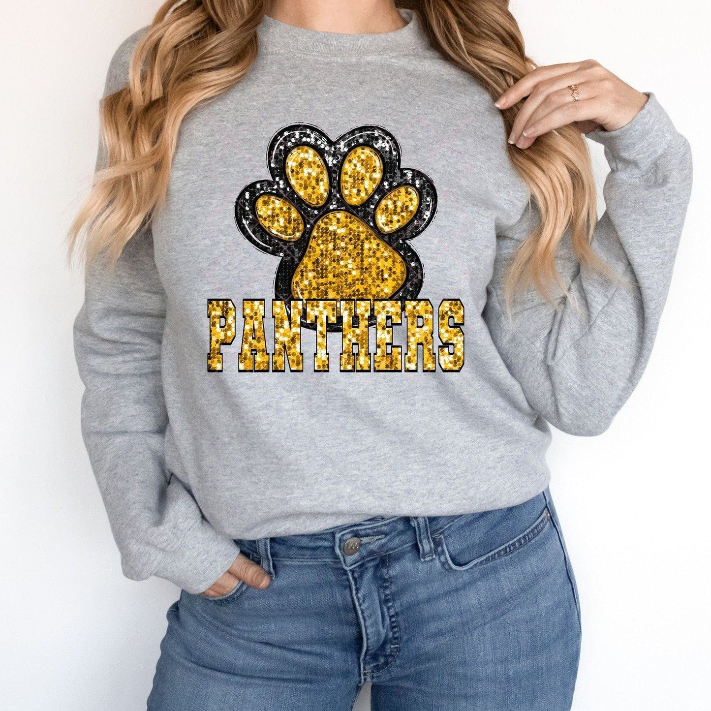 Gold Sequin Panthers Paw