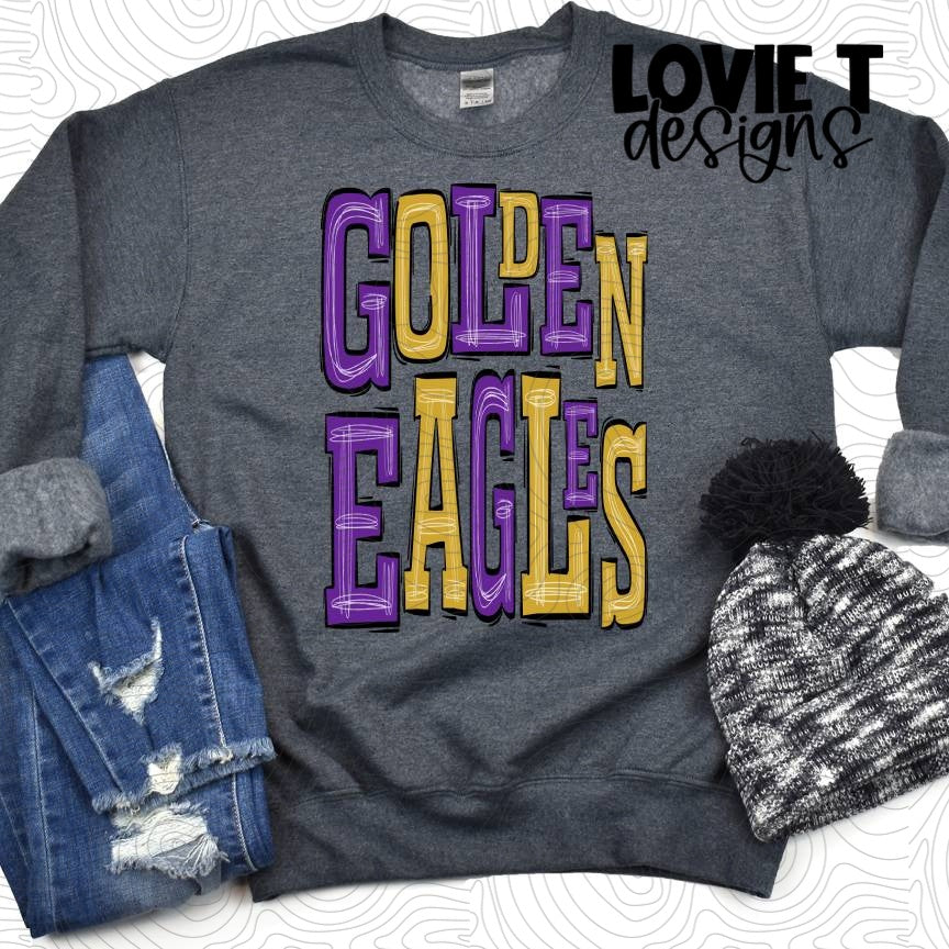 Golden Eagles-Purple-Gold-Lovie T Designs