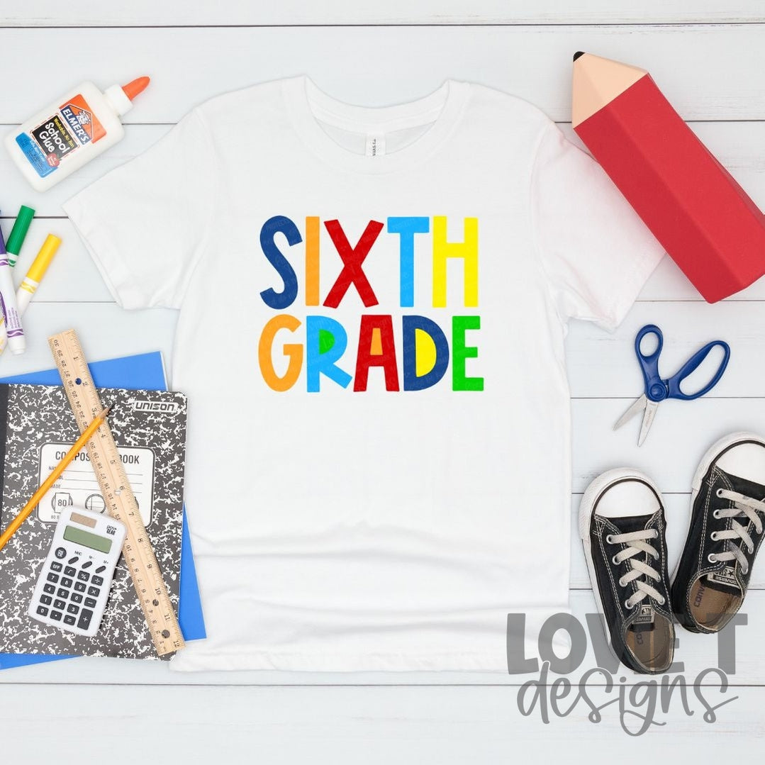 Grade Levels Primary Colors-Lovie T Designs