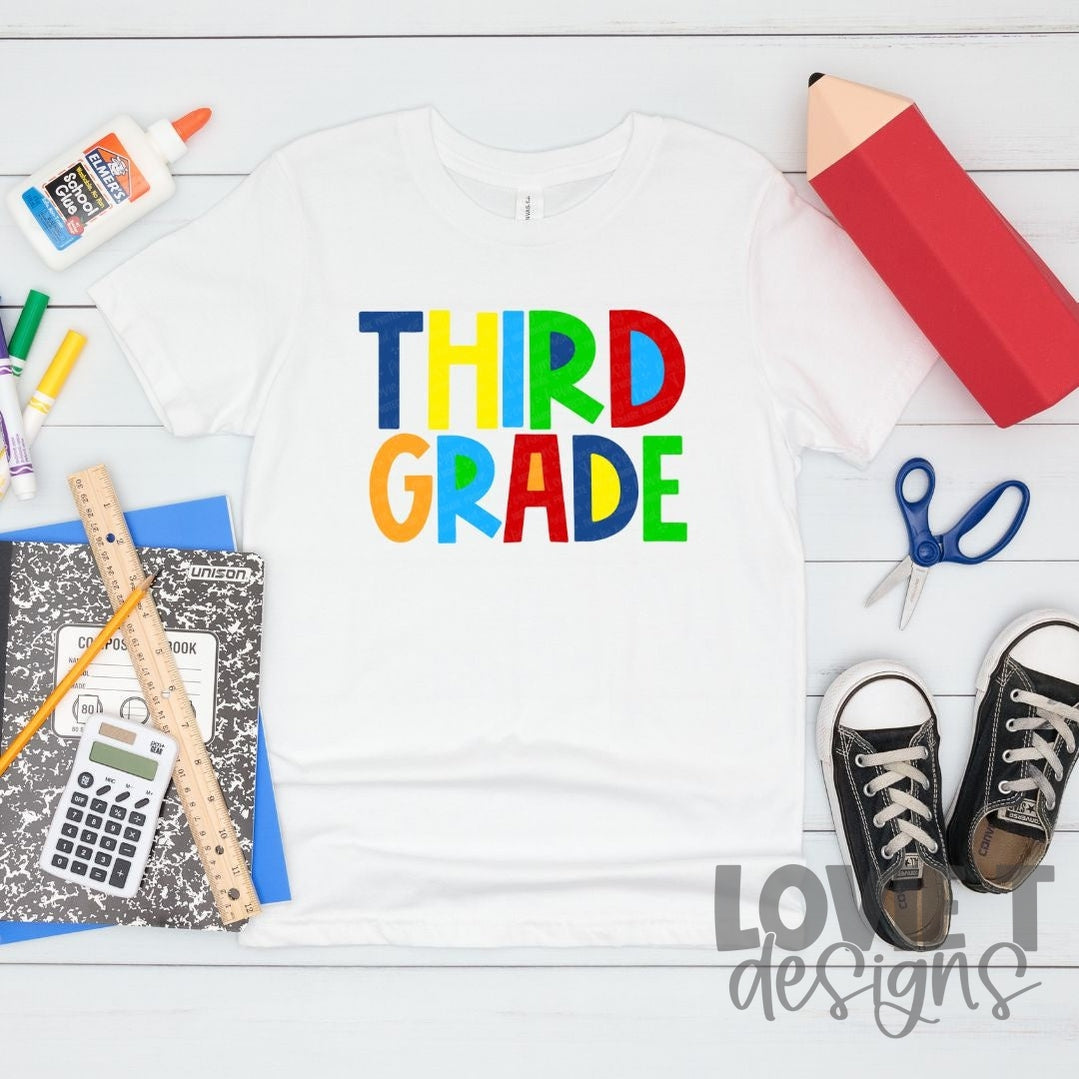 Grade Levels Primary Colors-Lovie T Designs