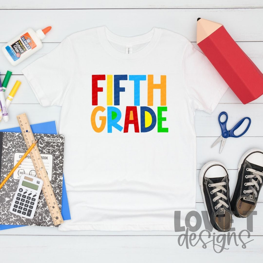 Grade Levels Primary Colors-Lovie T Designs