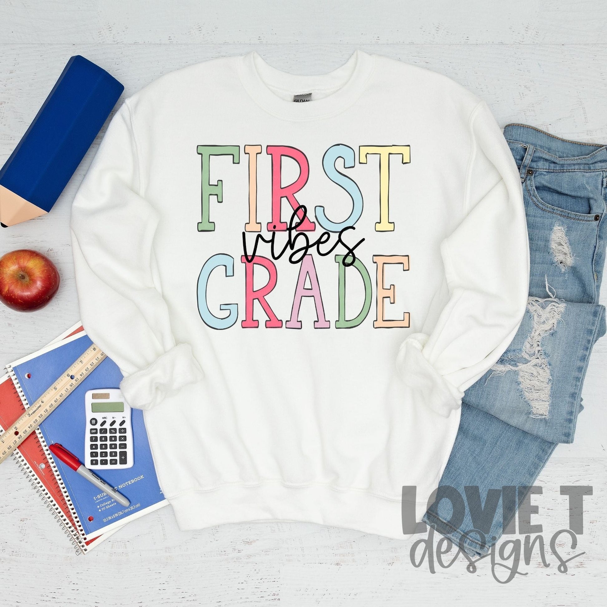 Grade Vibes Preschool - Twelfth-Lovie T Designs