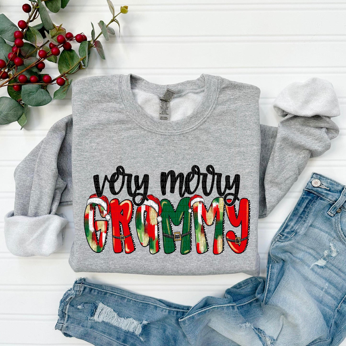 Grammy Very Merry Red Name-Lovie T Designs