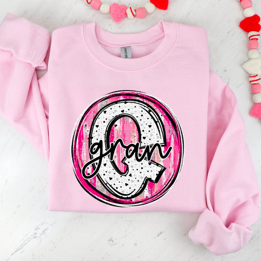 Gran Valentine Circle Name-[DTF Transfer]-Lovie T Designs