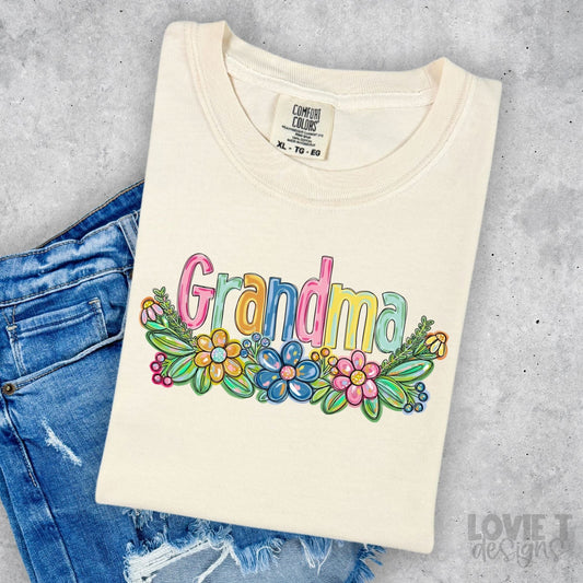 Grandma Spring Floral Mother's Day-Lovie T Designs