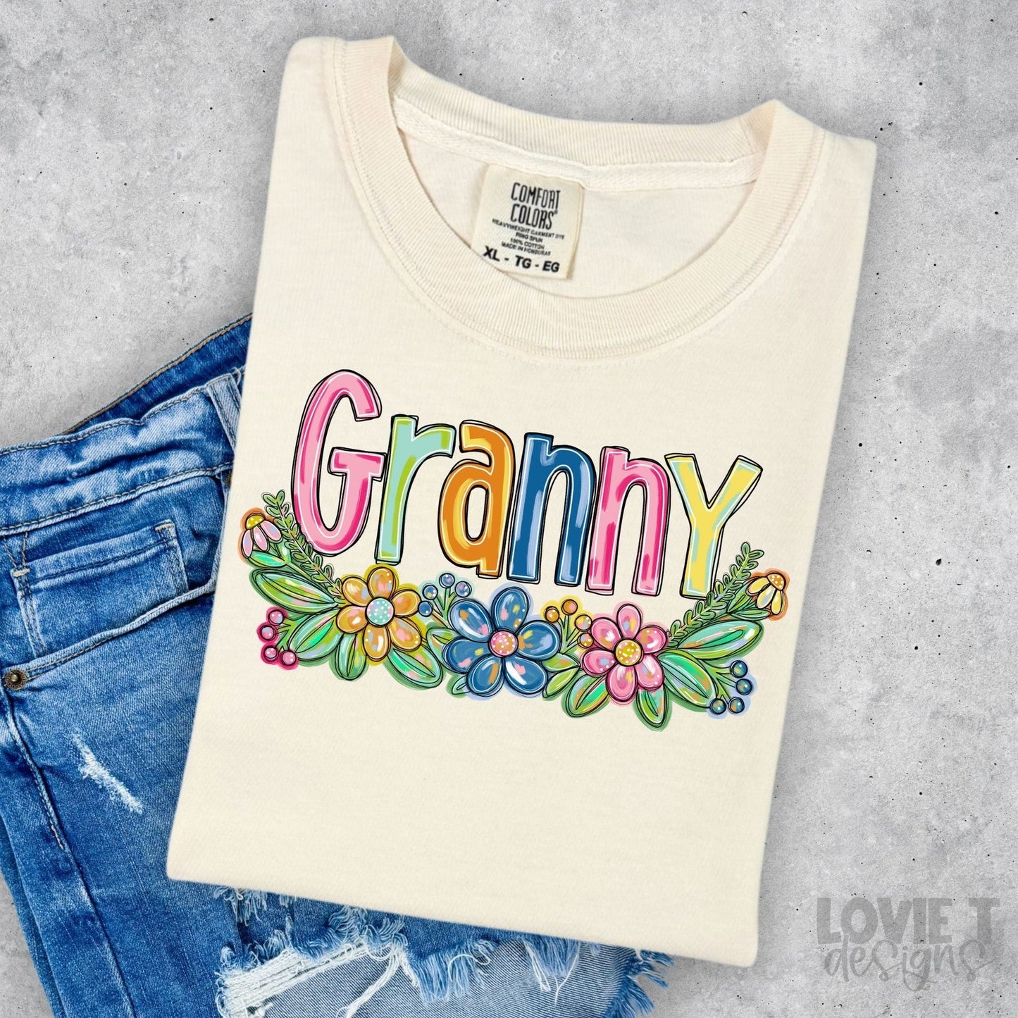 Granny Spring Floral Mother's Day-Lovie T Designs