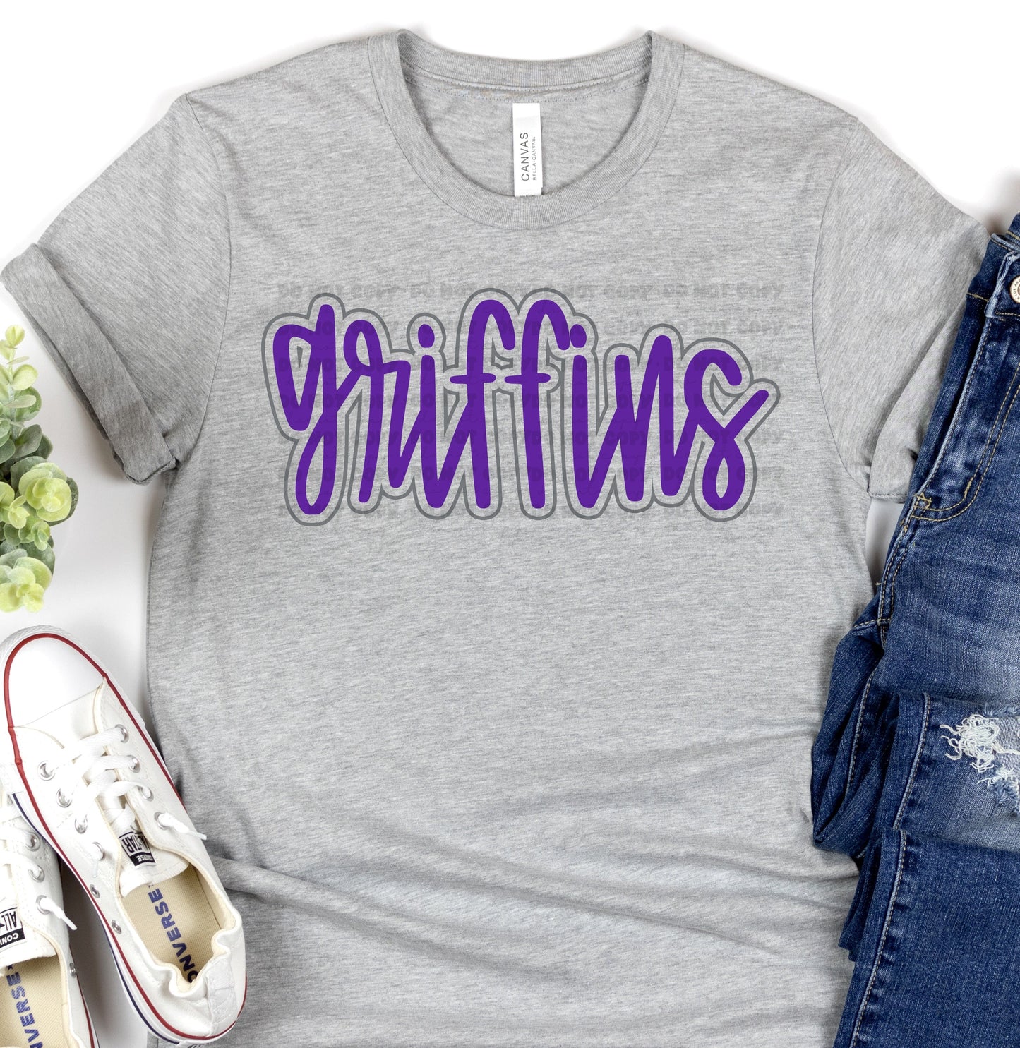 Griffins Purple Gray-Lovie T Designs