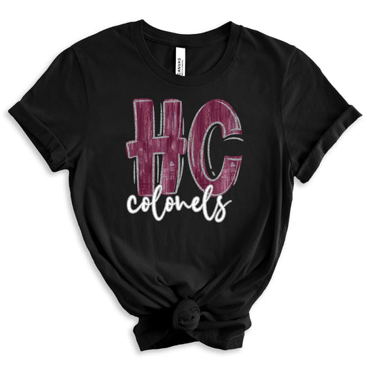 HC Colonels Maroon and Silver-Lovie T Designs