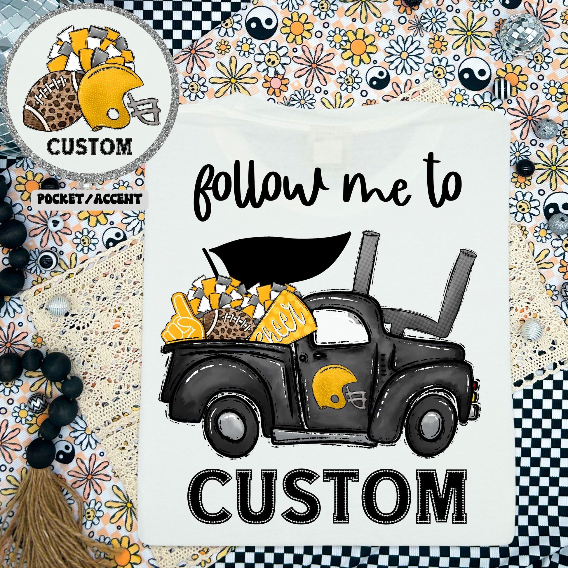 HOCO TRUCK YELLOW FRONT + BACK-Lovie T Designs