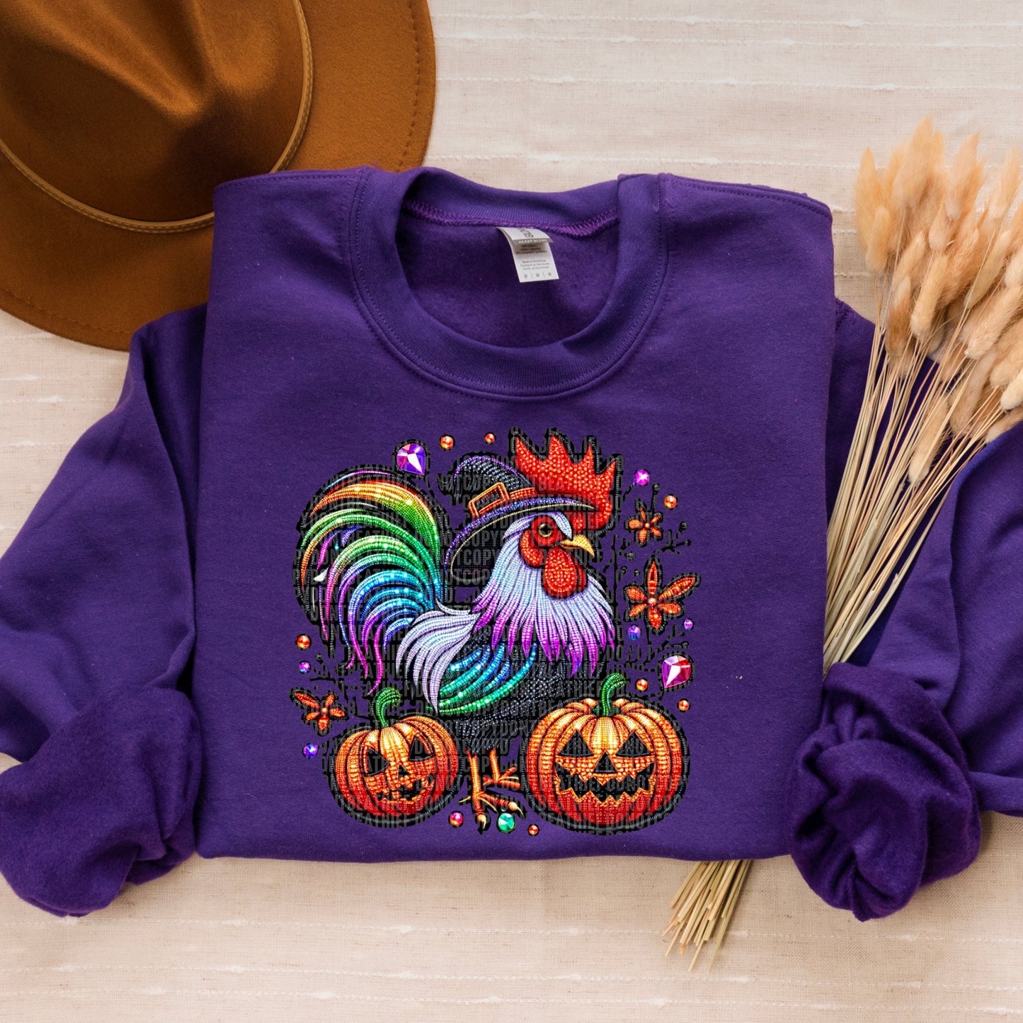 Halloween Rooster-Lovie T Designs