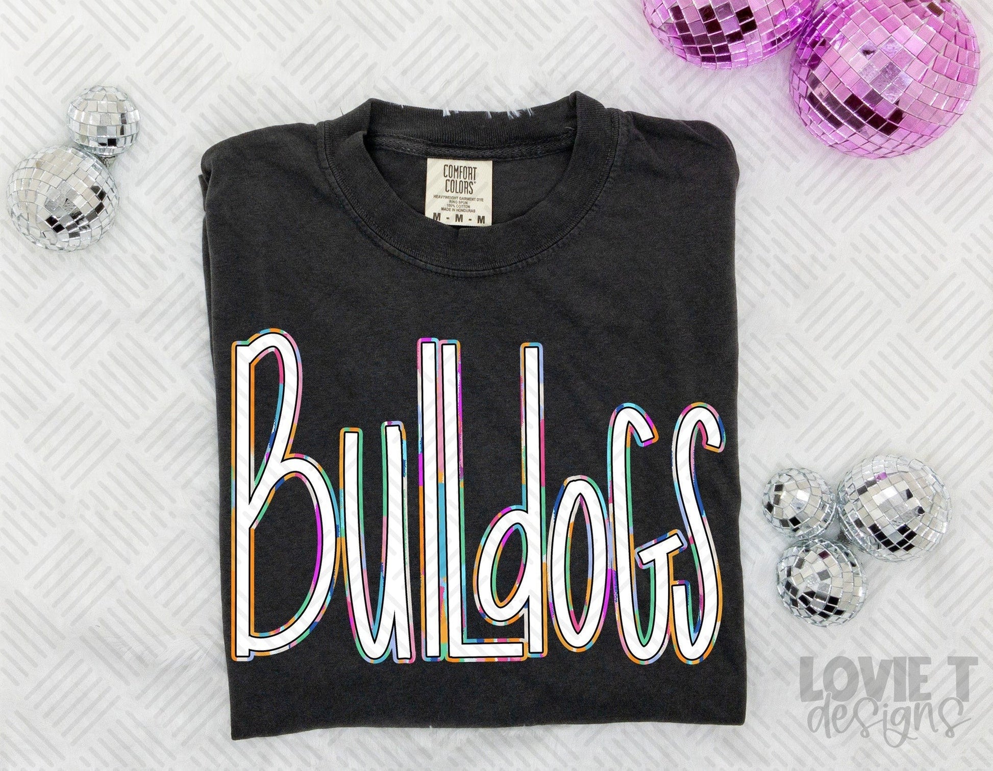 Handwritten Narrow Bulldogs-Lovie T Designs