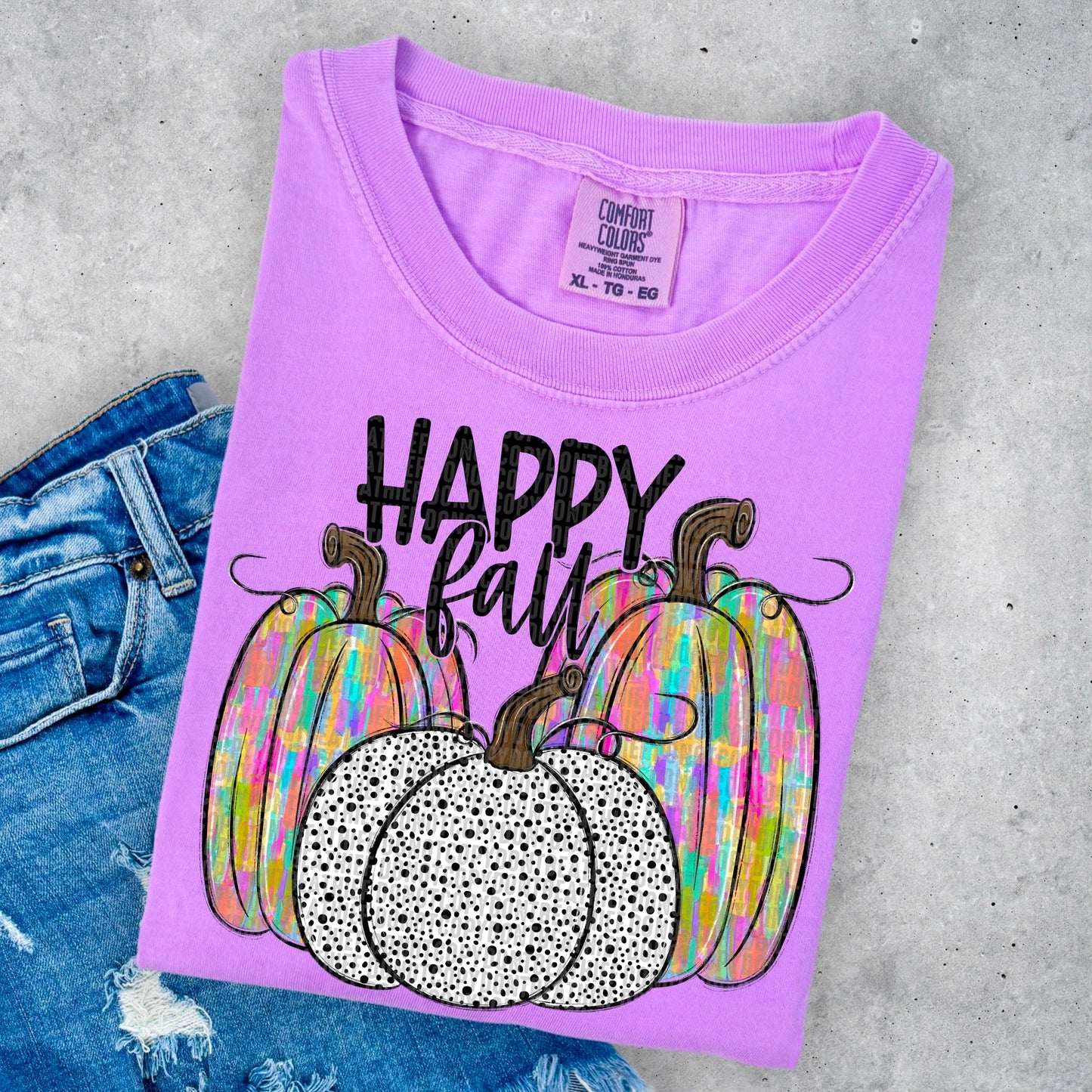 Happy Fall Dalmatian and Colorful Pumpkins-Lovie T Designs