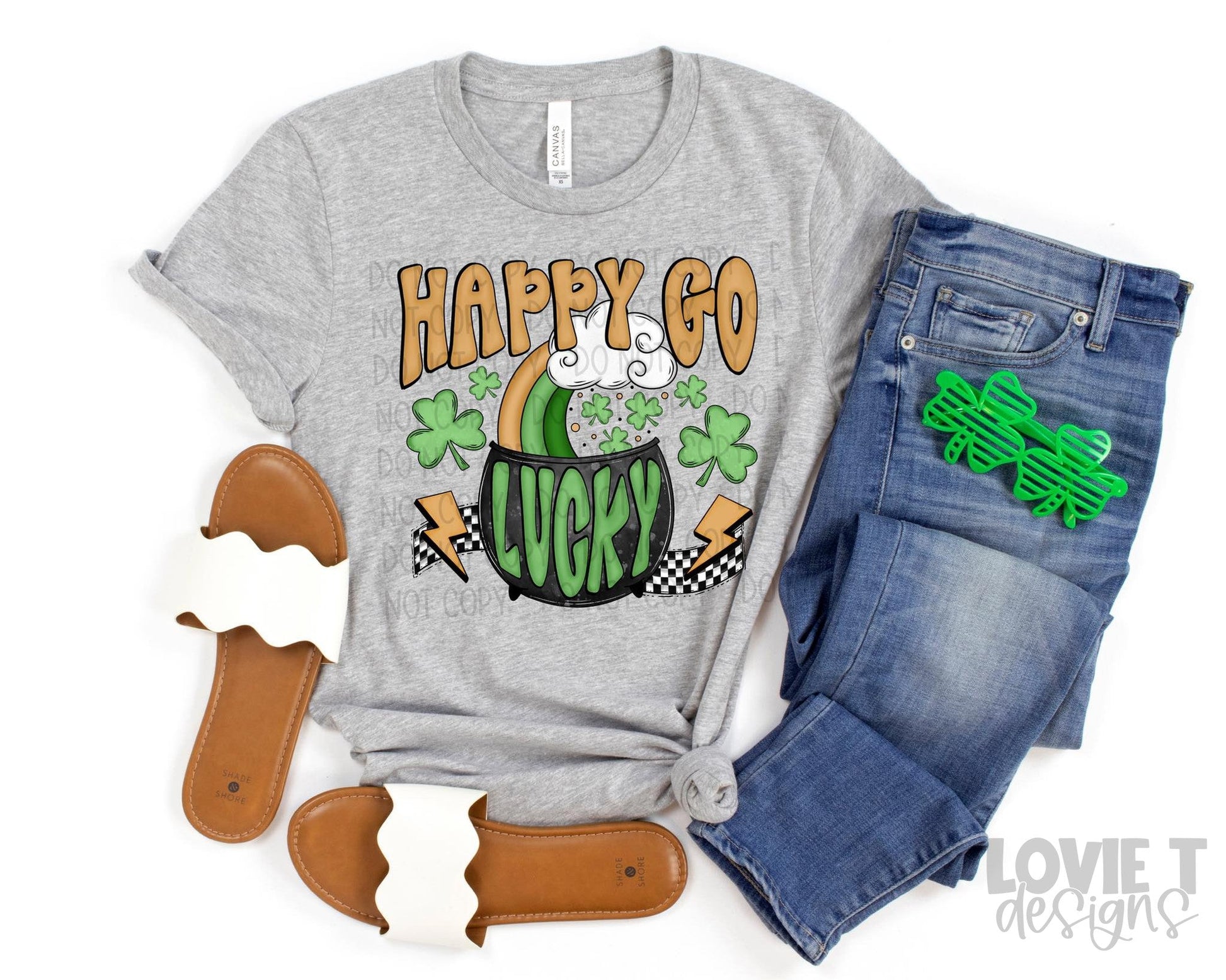 Happy Go Lucky-Lovie T Designs