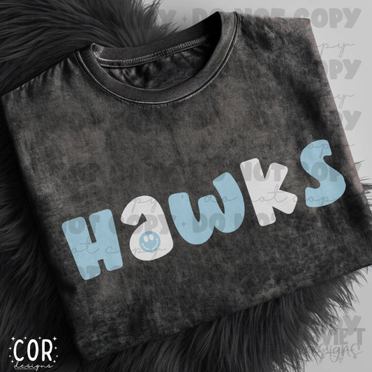 Hawks Happy Mascot - Custom Colors Accepted