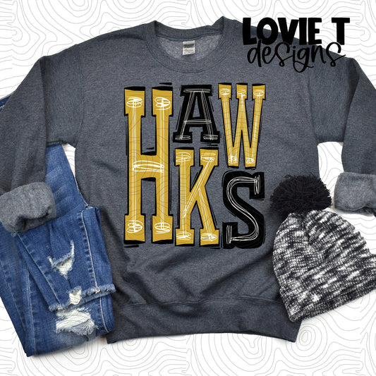 Hawks Gold and Black