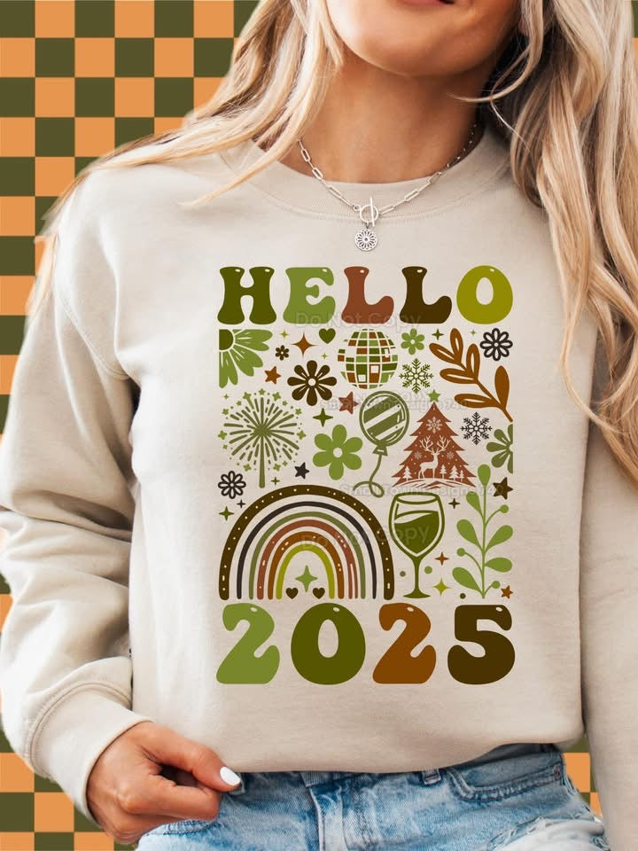 Hello 2025 Boho-[DTF Transfer]-Lovie T Designs