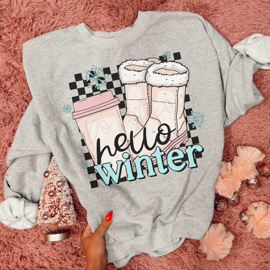 Hello Winter-[DTF Transfer]-Lovie T Designs